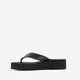 Dames teenslippers met sleehak zwart