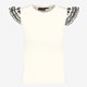 Meisjes top met vlindermouwtjes wit