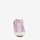 Leren babyschoenen paars met hartjes