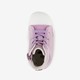 Leren babyschoenen paars met hartjes