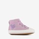 Leren babyschoenen paars met hartjes