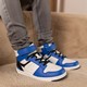 Hoge jongens sneakers blauw wit