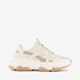 Dames dad sneakers wit beige