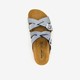 Dames bio slippers zilvergrijs
