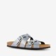 Dames bio slippers zilvergrijs
