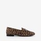 Dames loafers bruin luipaardprint
