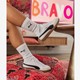 9-T dames sneakers beige