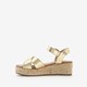Dames espadrilles met sleehak goud
