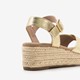Dames espadrilles met sleehak goud
