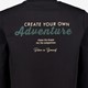 Heren sweater met backprint zwart