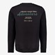 Heren sweater met backprint zwart