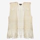 Gebreide dames gilet beige