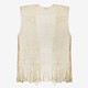 Gebreide dames gilet beige