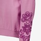 Dames sweater met geborduurde mouwen roze