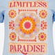 Dames T-shirt met print lichtblauw