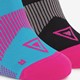 2 paar halflange compressiesokken blauw roze