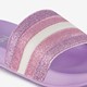 Kinder badslippers lila met glitters
