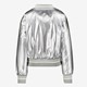 Metallic meisjes bomberjack zilver