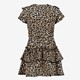 Meisjes jurk met luipaardprint en ruches