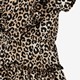 Meisjes jurk met luipaardprint en ruches