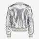 Metallic meisjes bomberjack zilver