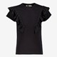 Meisjes T-shirt met ruches zwart
