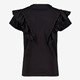 Meisjes T-shirt met ruches zwart