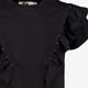 Meisjes T-shirt met ruches zwart