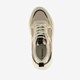 Meisjes dad sneakers beige metallic