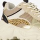 Meisjes dad sneakers beige metallic