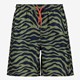 Heren zwemshort zebraprint groen zwart