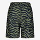 Heren zwemshort zebraprint groen zwart