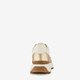 Metallic dames sneakers beige goud