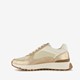 Metallic dames sneakers beige goud