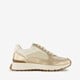 Metallic dames sneakers beige goud