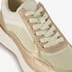 Metallic dames sneakers beige goud