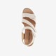 Leren sandalen met lage sleehak