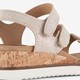 Leren sandalen met lage sleehak