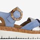 Leren dames sandalen blauw