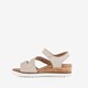 Leren sandalen met lage sleehak