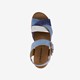 Leren dames sandalen blauw