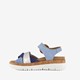 Leren dames sandalen blauw