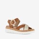 Leren dames sandalen bruin
