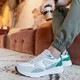 Heren sneakers wit groen