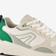 Heren sneakers wit groen