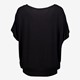 Dames top met vlindermouwen zwart