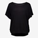 Dames top met vlindermouwen zwart