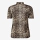 Dames top met col en panterprint