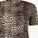 Dames top met col en panterprint