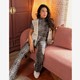 Dames top met col en panterprint